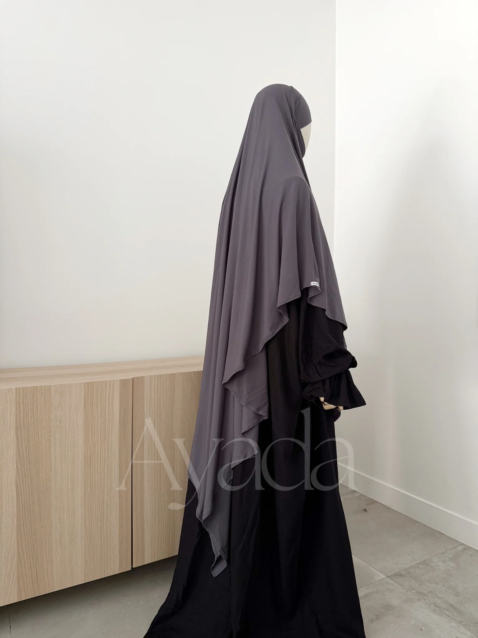 Khimar Maxi Jersey Premium Long Pointu - Image 4